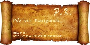 Pável Kunigunda névjegykártya